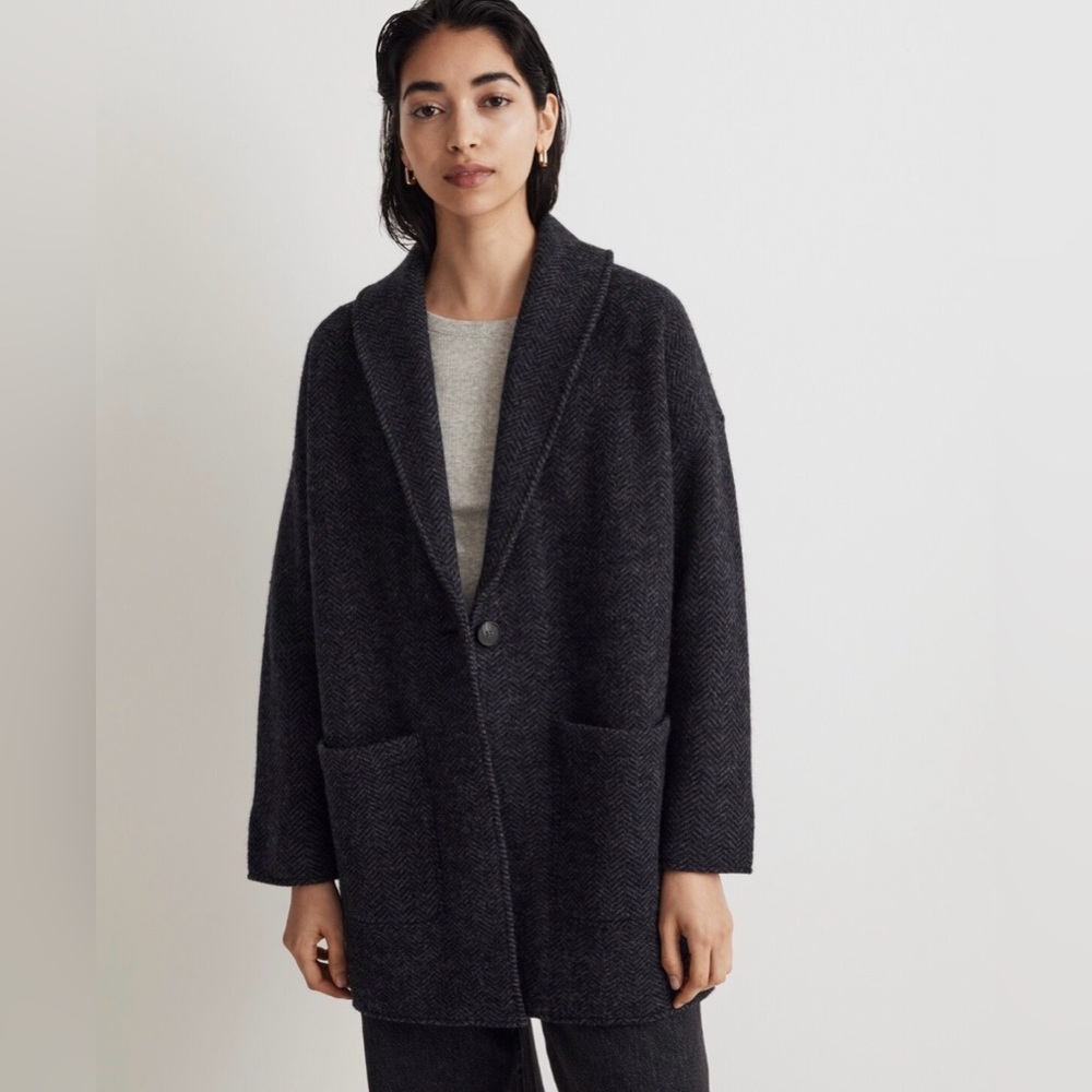Madewell Herringbone Oversized Sweater Blazer Sz XXS